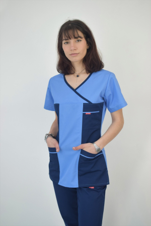 Bluze - Bluza de dama color cu maneca scurta