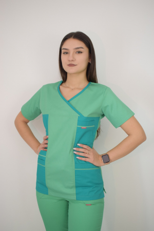 Bluza de dama color cu maneca scurta [3]