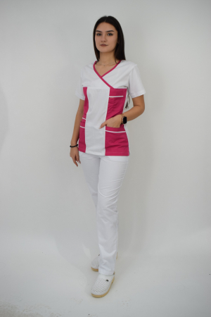 Costume medicale dama - Costum de dama cu pantalon alb