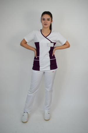 Costum de dama cu pantalon alb [12]
