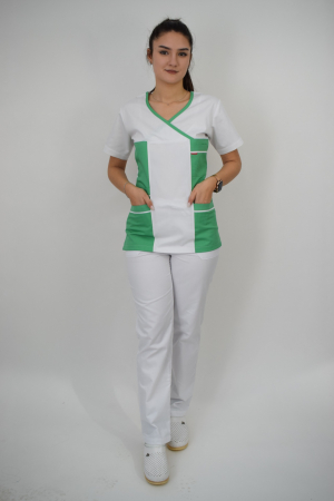 Costum de dama cu pantalon alb [10]
