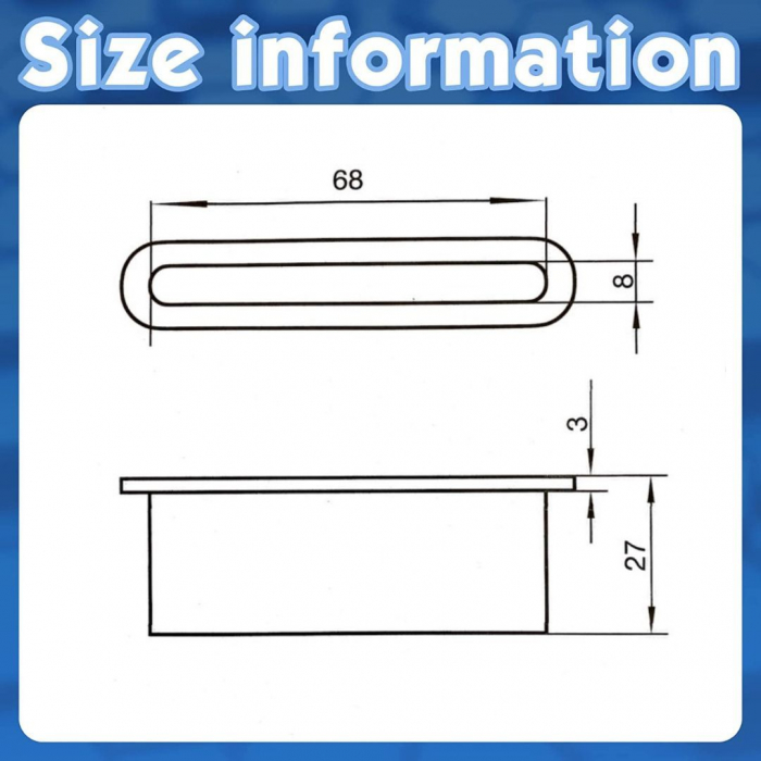 Casete incasate pentru lamele , 68 mm x 8 mm x 20 buc. [9]