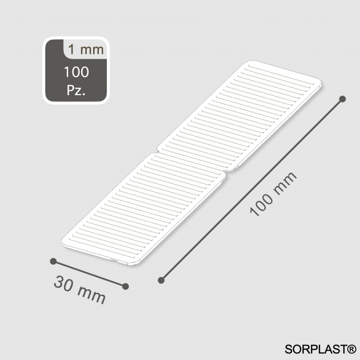 Distantier termopan | 1 mm, 30x100 mm | set 100 bucăți [2]