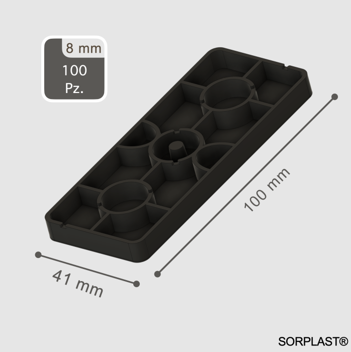 Distantier termopan | 8 mm, 41x100 mm | set 100 bucăți [2]