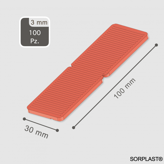 Distantier termopan | 3 mm, 30x100 mm | set 100 bucăți [2]