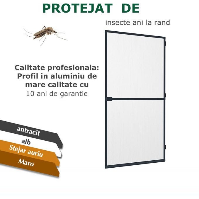 Plasă ușă contra insectelor 90x210 cm – cu balamale, montaj ușor [3]