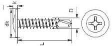 Surub cap plat autoforant 4.2x13 (20 buc) [3]