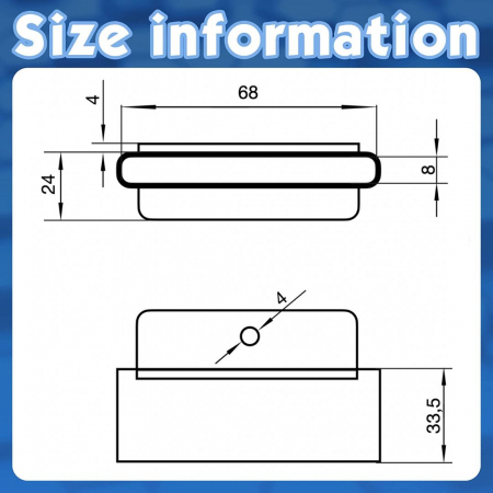Casete aplicate pentru lamele , 68 mm x 8 mm x 1'000 buc. [3]