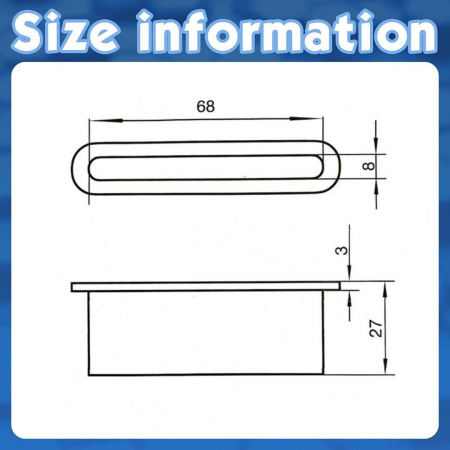Casete incasate pentru lamele , 68 mm x 8 mm x 20 buc. [8]