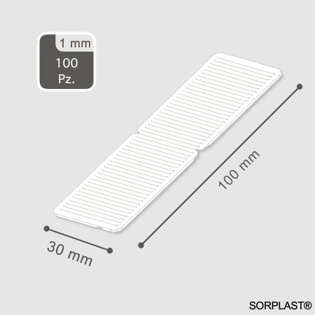 Distantier termopan | 1 mm, 30x100 mm | set 100 bucăți [1]