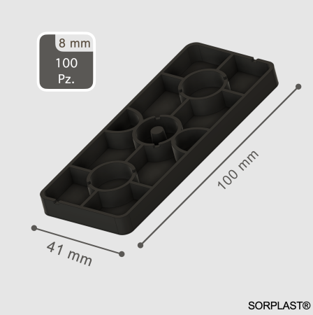 Distantier termopan | 8 mm, 41x100 mm | set 100 bucăți [1]