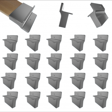 Generale - Casete aplicate pentru lamele , 52 mm x 8 mm x 20 buc.