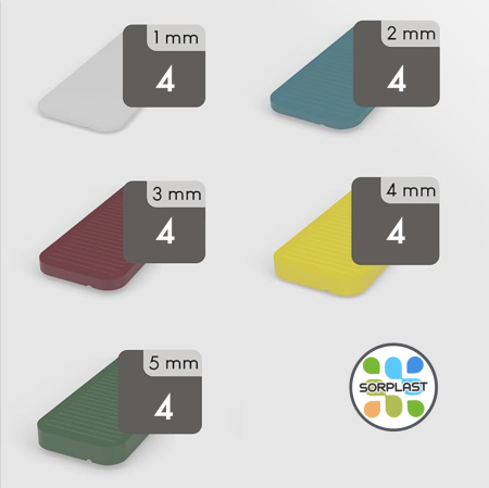 Somiere - Set 50 Distanțieri Termopane 30x100 mm – GrosimI 1-5 mm, Divizibili