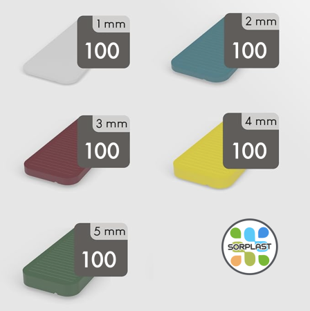 Somiere - Set 500 Distanțieri Termopane 30x100 mm – GrosimI 1-5 mm, Divizibili