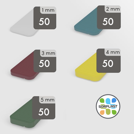 Somiere - Set 250 Distanțieri Termopane 30x100 mm – GrosimI 1-5 mm, Divizibili