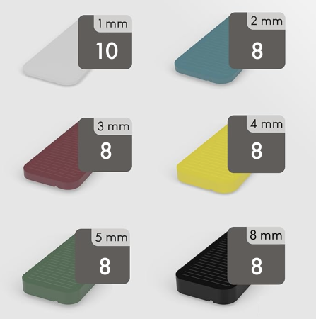 Somiere - Set 50 Distanțieri Termopane 30x100 mm – GrosimI 1-5 mm, Divizibili