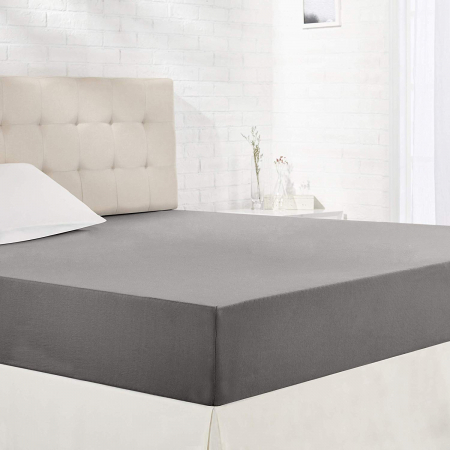 Cearceaf cu elastic, bumbac jersey, 100 x 200 x 25 cm, Gri [4]