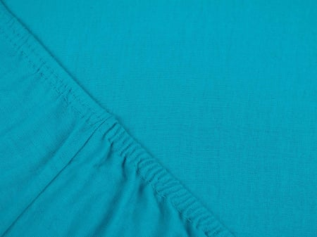 Cearceaf cu elastic, bumbac jersey, 120 x 200 x 25 cm, Turcoaz [3]