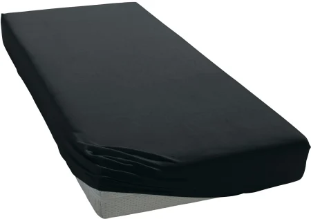 Cearceaf cu elastic, bumbac jersey, 140 x 200 x 25 cm, Negru [1]