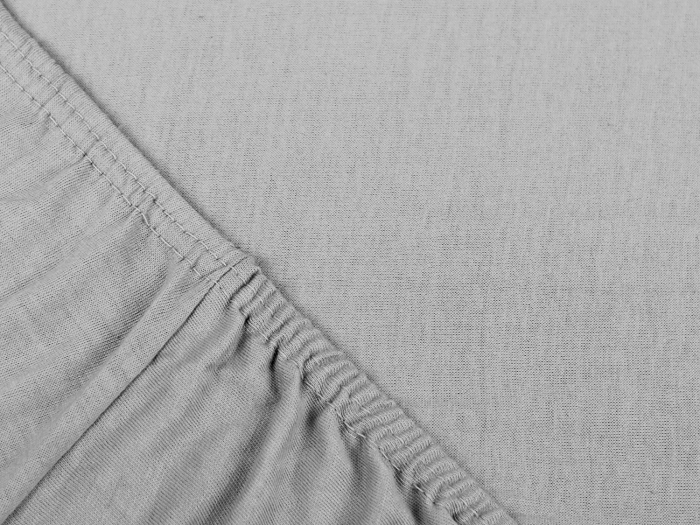 Cearceaf cu elastic, bumbac jersey, 180 x 200 x 25 cm, Gri [3]