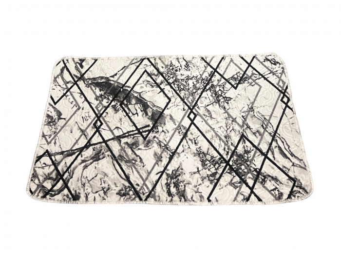Covor antiderapant 60 X 100 cm, Alb/negru [4]