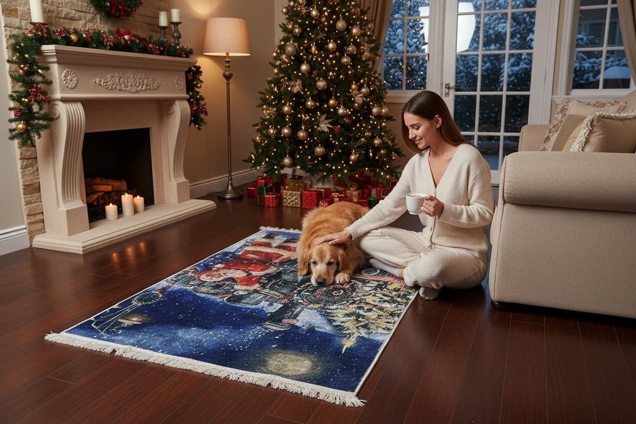 Covor mocheta CRACIUN antiderapant Digital 3 D, 60 X 110 CM [3]