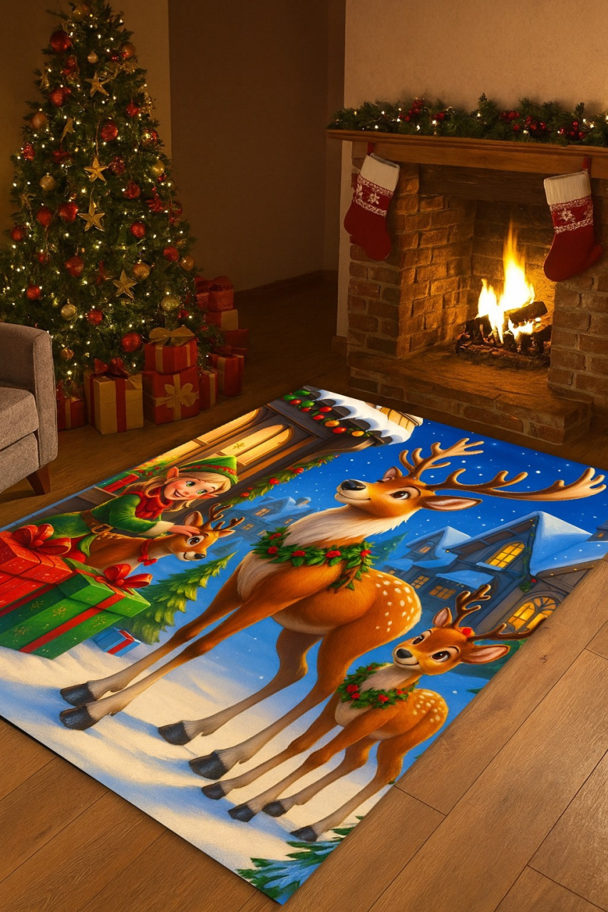 Covor mocheta CRACIUN antiderapant Digital 3 D, 60 X 110 CM [1]