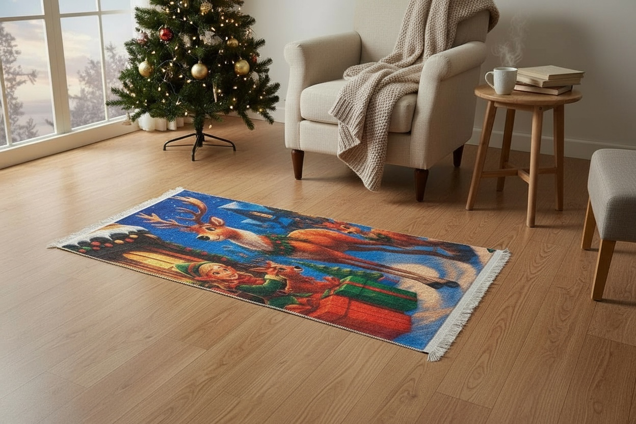 Covor mocheta CRACIUN antiderapant Digital 3 D, 60 X 110 CM [5]