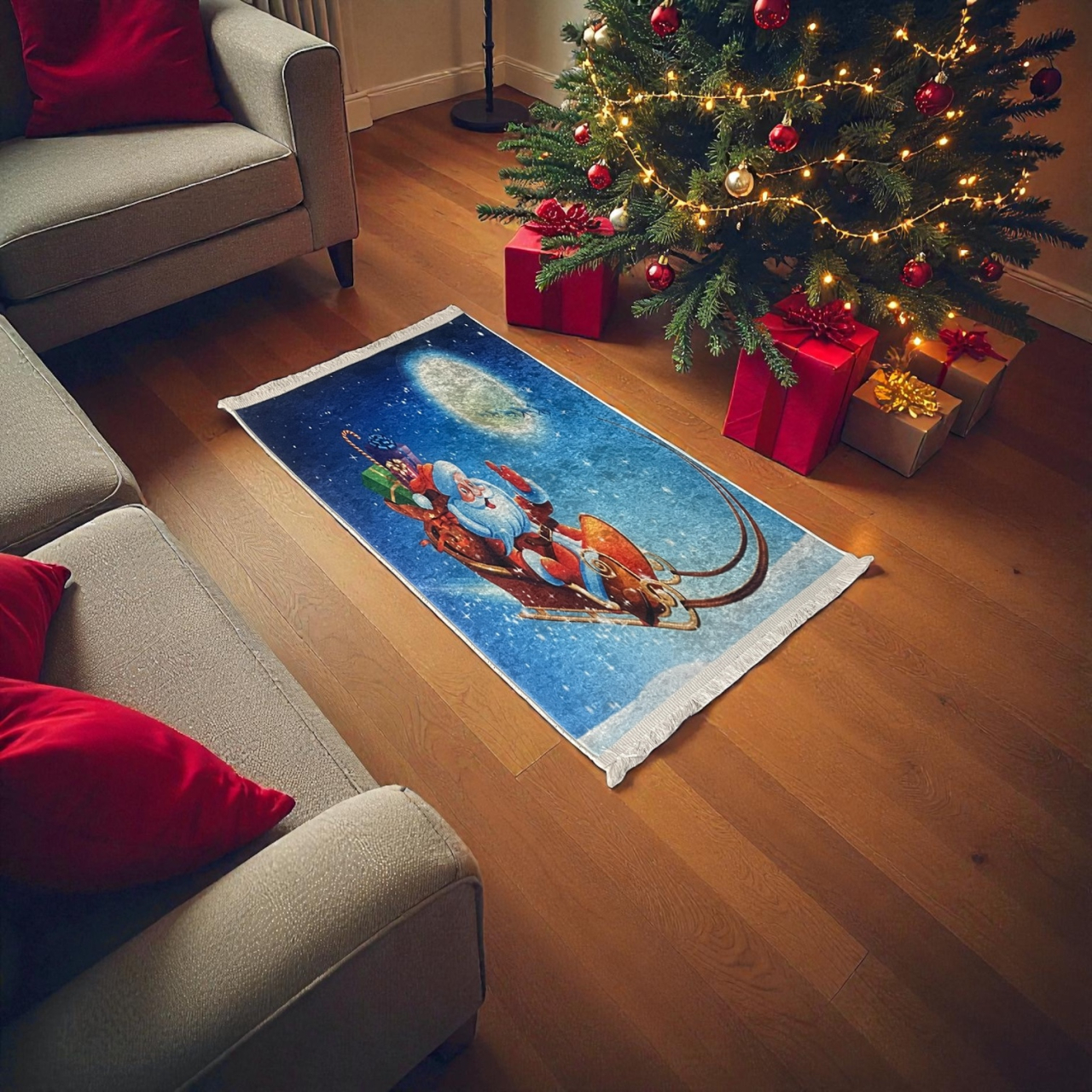 Covor mocheta CRACIUN antiderapant Digital 3 D, 60 X 110 CM [2]