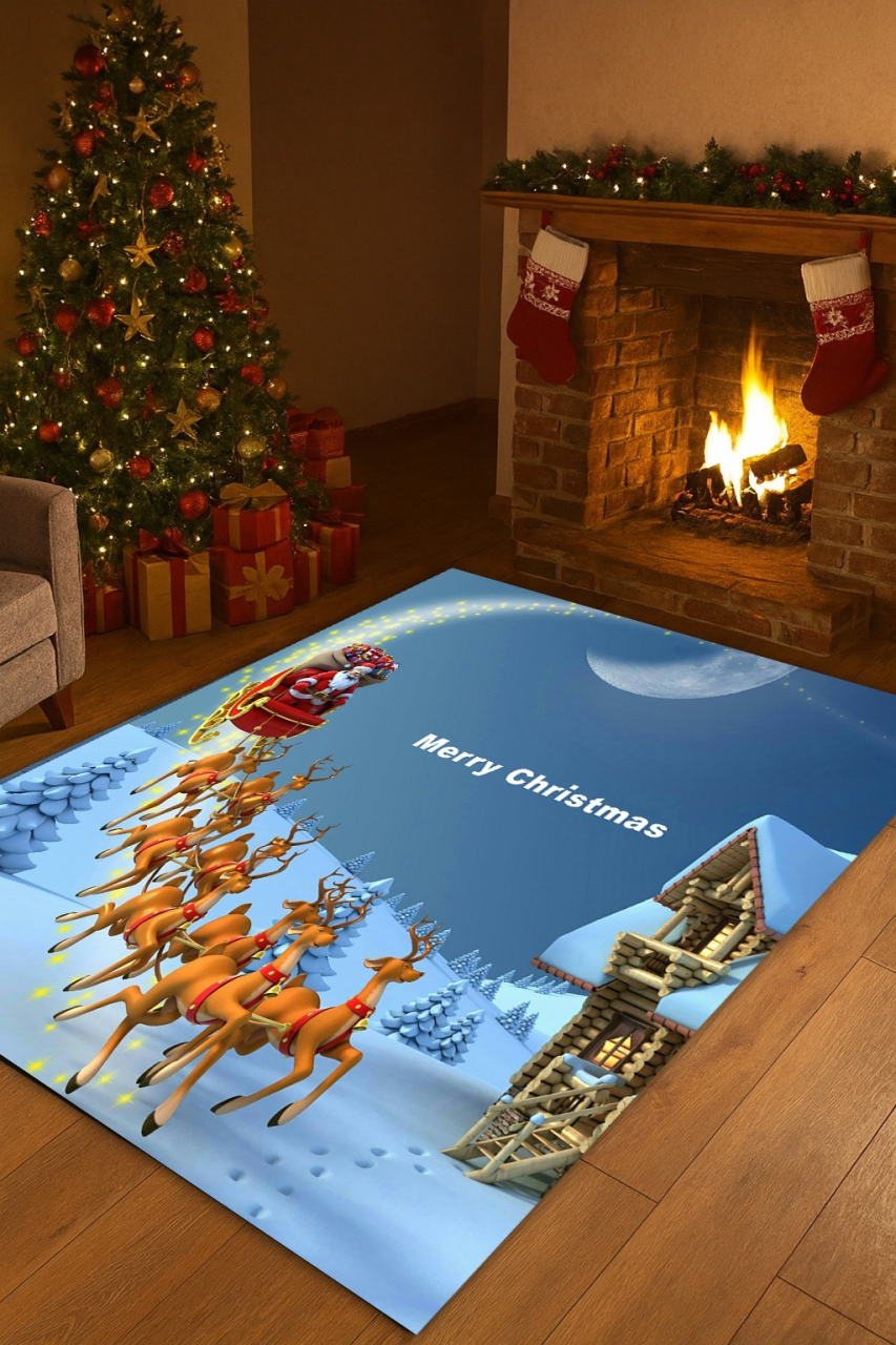 Covor mocheta CRACIUN antiderapant Digital 3 D, 60 X 110 CM [1]