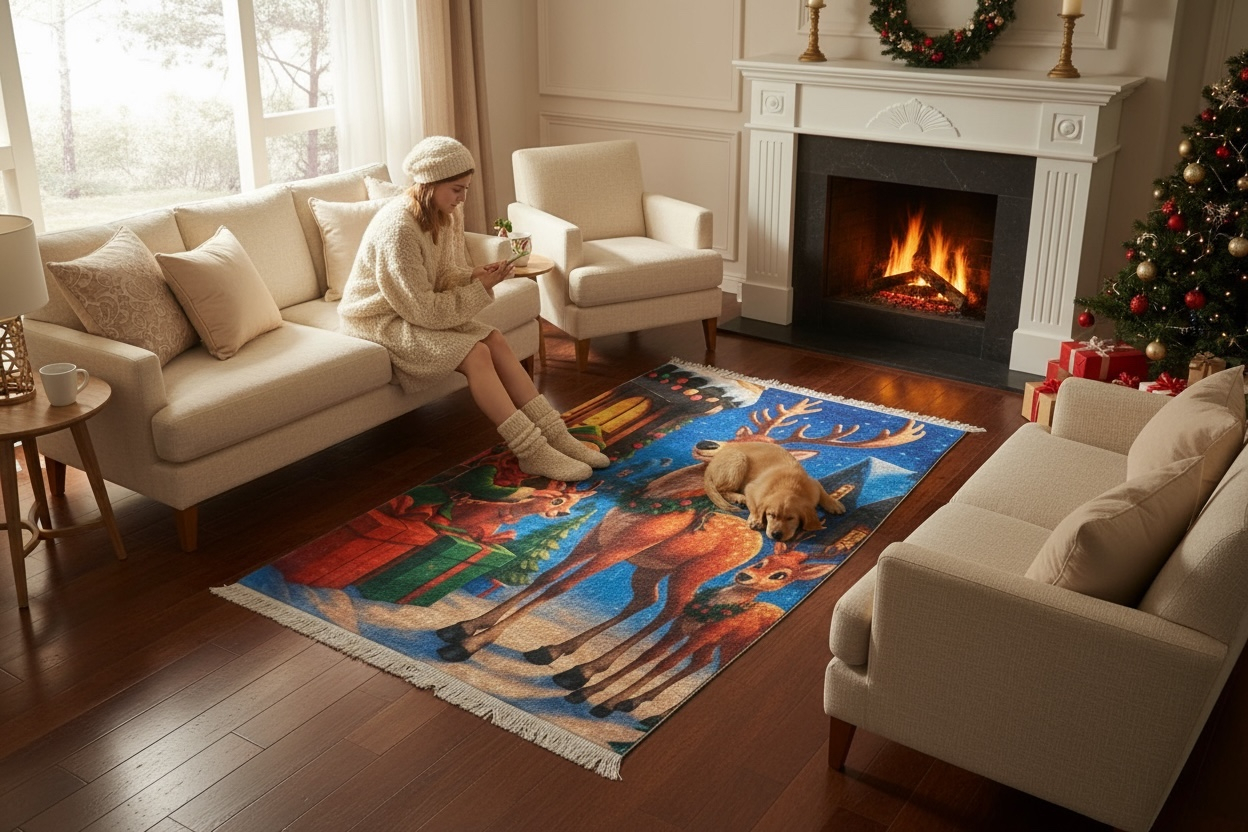 Covor mocheta CRACIUN antiderapant Digital 3 D, 60 X 110 CM [2]