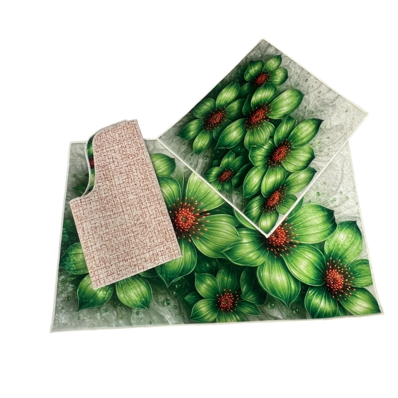 Covoras Baie Set 3 Piese, Antiderapant, 100X60, 50X60, 50X60 cm [3]