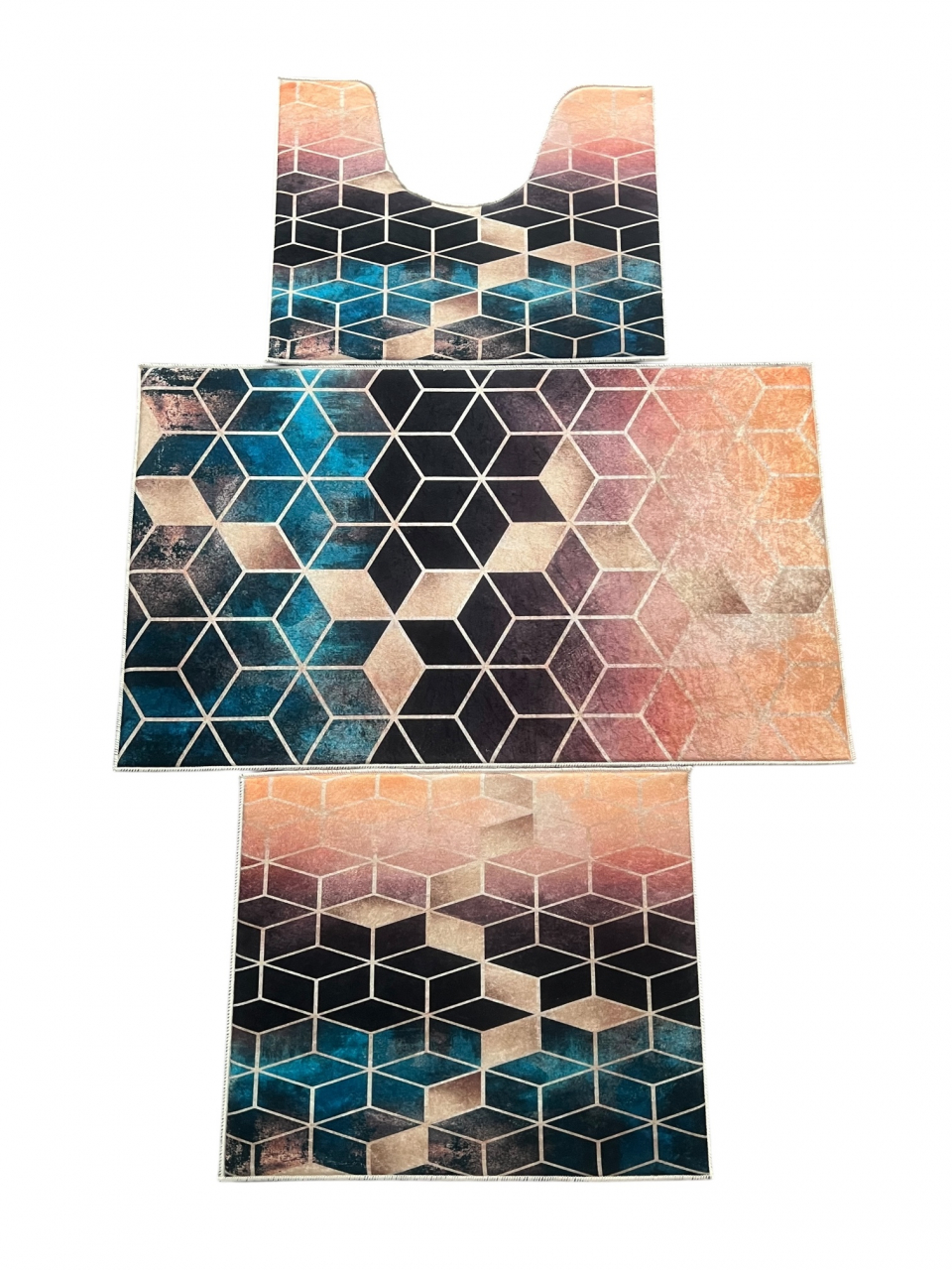 Covoras Baie Set 3 Piese, Antiderapant, 100X60, 50X60, 50X60 cm [4]