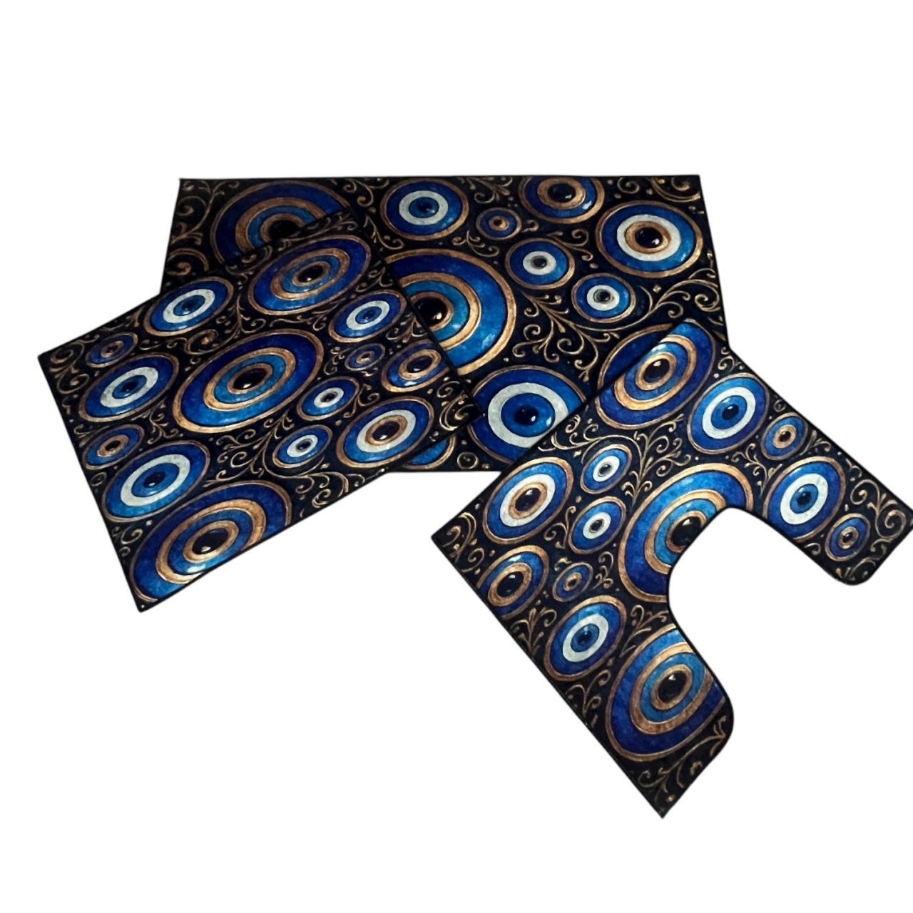 Covoras Baie Set 3 Piese, Antiderapant, 100X60, 50X60, 50X60 cm [3]