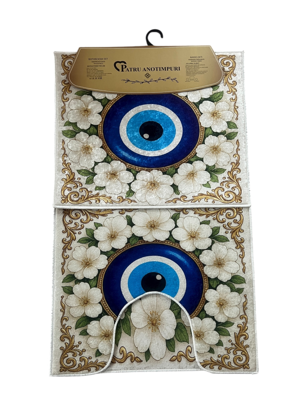 Covoras Baie Set 3 Piese, Antiderapant, 100X60, 50X60, 50X60 cm [2]