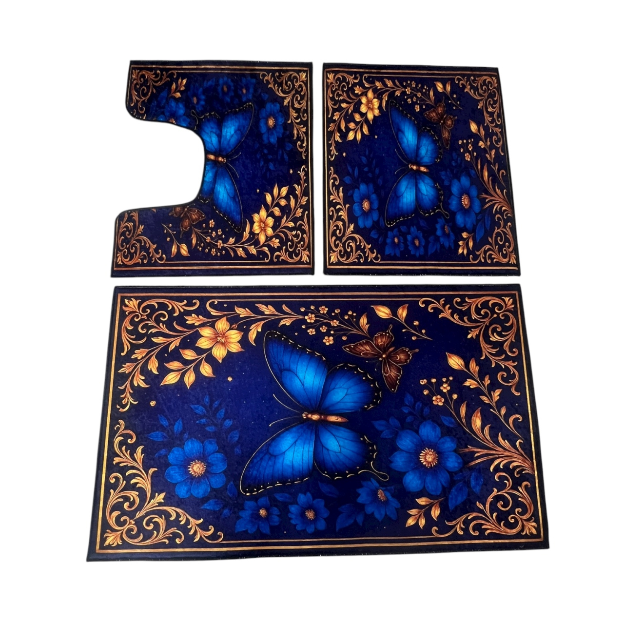 Covoras Baie Set 3 Piese, Antiderapant, 100X60, 50X60, 50X60 cm [4]