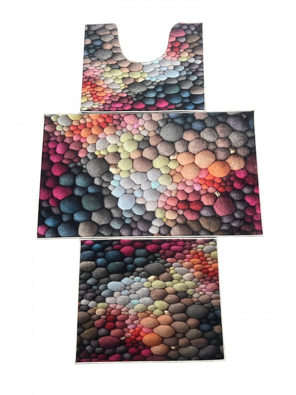 Covoras Baie Set 3 Piese, Antiderapant, 100X60, 50X60, 50X60 cm [4]