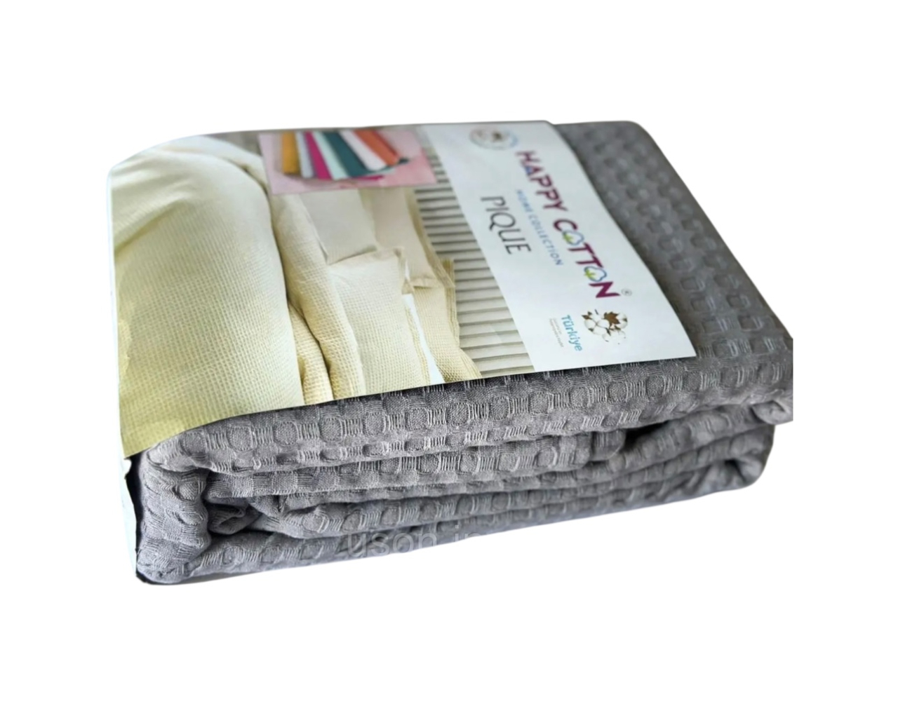 Cuvertura de pat bumbac, 200x240 cm, Gri [3]