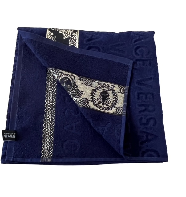 Prosop de baie, bumbac, 70 x 140 cm, Albastru inchis [4]