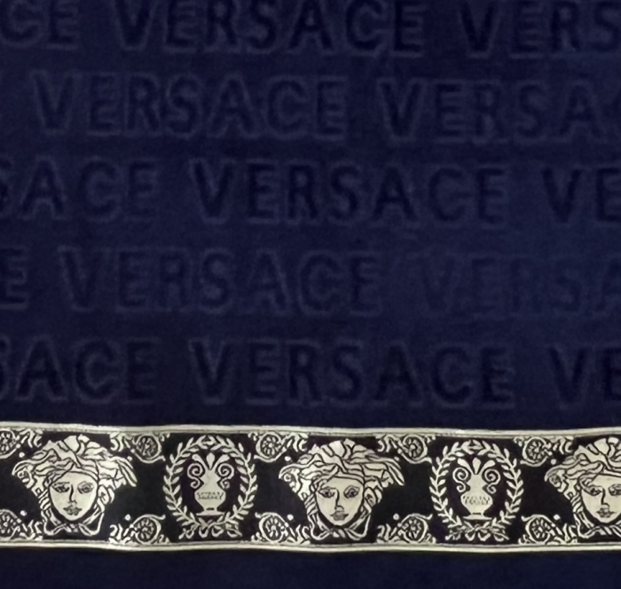 Prosop de baie, bumbac, 70 x 140 cm, Albastru inchis [2]