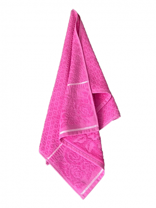 Prosop de fata 50 x 90 cm, Roz, bumbac, 450gr/mp [2]