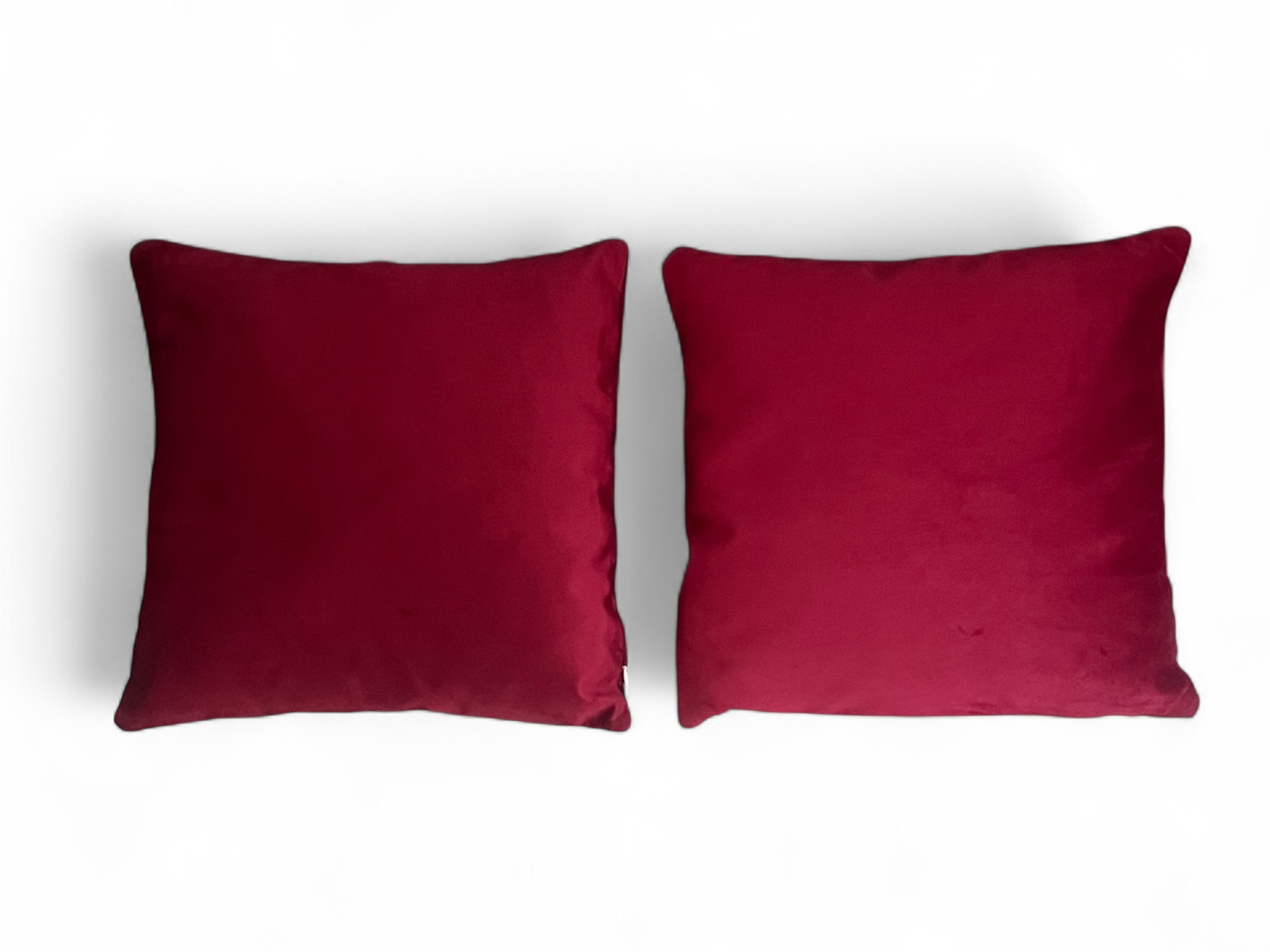 Set 2 fete perna 42 x 42 cm, material catifea, Rosu [3]
