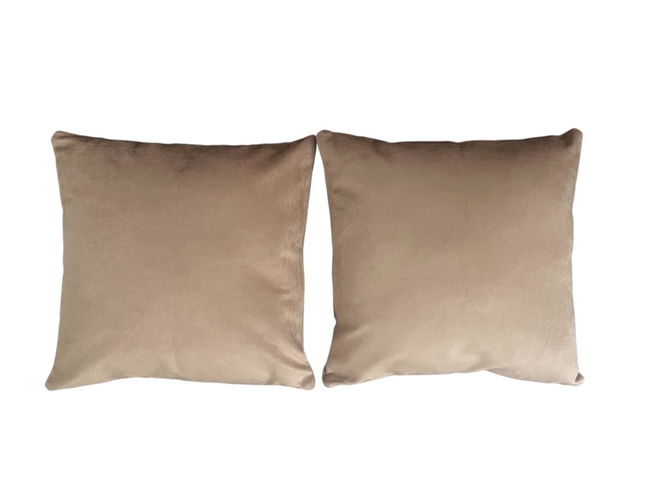 Set 2 fete perna 42 x 42 cm, material catifea, Bej [4]