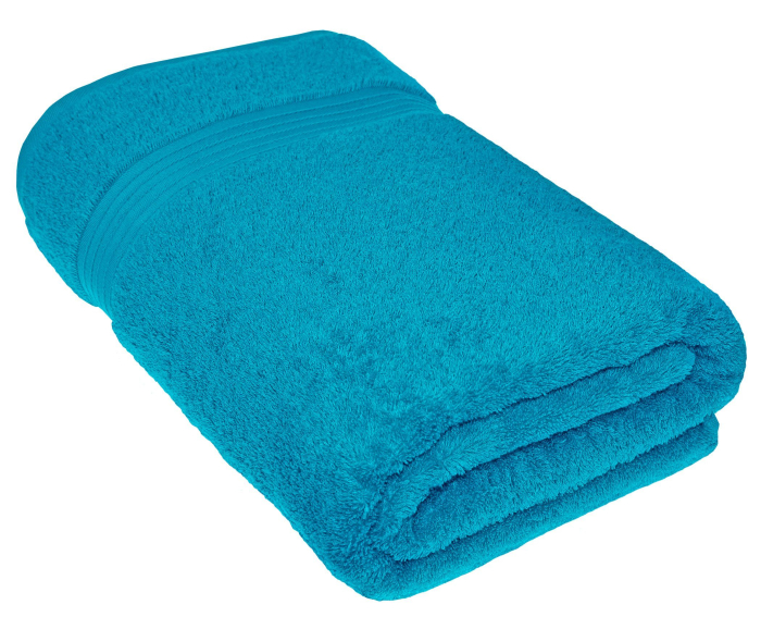 Set 2 Prosoape de baie, 70 x 140 cm, Culoarea turcoaz, 550gr/mp, bumbac [2]