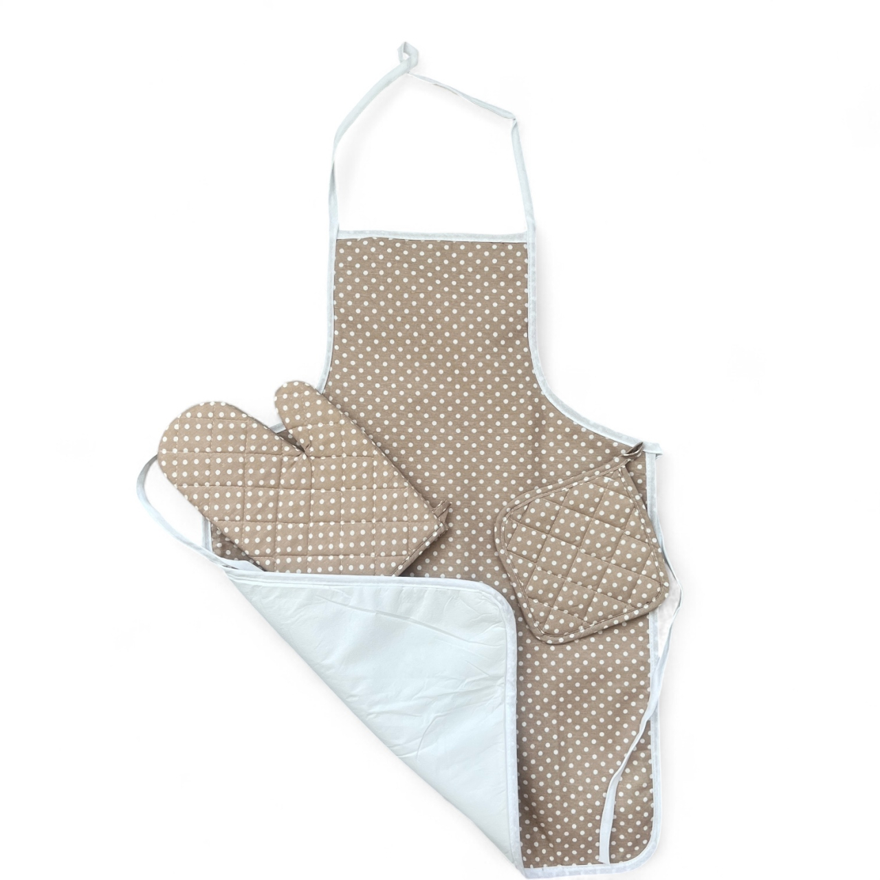 Sort de bucatarie 3 piese, impermeabil, Crem [2]