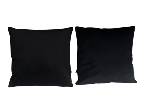 Set 2 fete perna 42 x 42 cm, material catifea, Negru [2]