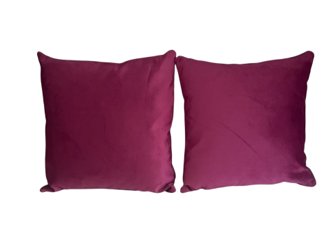 Set 2 fete perna 42 x 42 cm, material catifea, Mov [3]