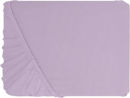 Cearceaf de pat cu elastic - Cearceaf cu elastic, bumbac jersey, 100 x 200 x 25 cm, Mov