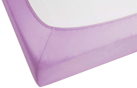 Cearceaf cu elastic, bumbac jersey, 100 x 200 x 25 cm, Mov [4]