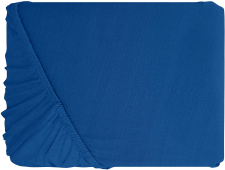 Cearceaf cu elastic, bumbac jersey, 200 x 200 x 25 cm, Albastru [4]